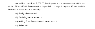 answered: a machine costs php. 7,000.00