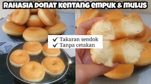 Donat yang dijual di dunkin donut, umumnya memiliki ciri khas rasa yang tebal, mewah, dan empuk. Resep Dan Cara Membuat Donat Kentang Empuk Lembut Dan Mulus Tanpa Bahan Pelembut Takaran Sendok Youtube