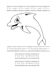 Dolphin Word Trace Kindergarten Worksheet Kindergarten Coloring Pages Kindergarten Colors Preschool Coloring Pages