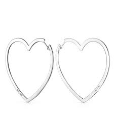 Silver Silueta Heart Earrings Tous