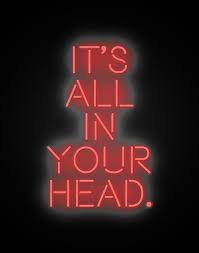 Neon It S All In Your Head Sign Art Board Print By Tarekmarzouki Head Quotes Work Quotes Neon