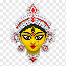Hindu Tanrıça Devi Maa Durga Yüz Beyaz Ve Kırmızı Süs Dekorasyonu, Durga,  Navratri, Tanrıça PNG Resim Şeffaf ve çizimi Ücretsiz İndirilebilir