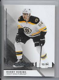 14-15 SP GAME USED ROOKIE #197 BOBBY ROBINS RC 10/64 BRUINS