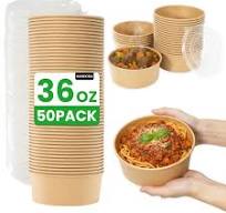 Amazon.com: HANEKIDA 50 Count 36 oz Large Disposable Paper ...