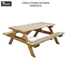 Located in israel baline md. Table Picnic Bois Robuste