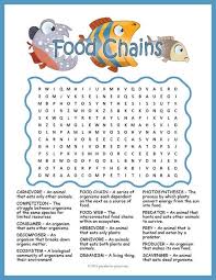 No Prep Ecosystems Worksheet Food Chains Word Search Fun Food Chain Activities Food Chain Science For Kids