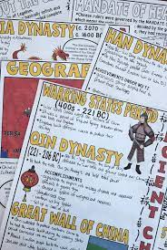 Ancient China Graphic Notes Xia Shang Zhou Qin Han Dynasty Use This 50 Pag Middle School History Social Studies Middle School High School Social Studies