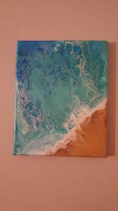 Turquoise Blue Ocean Beach Waves Acrylic Pour Painting Pouring Painting Wave Painting Pour Painting This acrylic painting tutorial shows the exact. pinterest