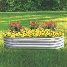 Birdies Raised Garden Beds Instructions Best Seller Kotulas Galvanized Steel Oval Raised Garden Bed 6ft X 3ft X12in Online In 2020 Raised Garden Planters Garden Planters Garden Beds