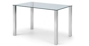 Info on chrome glass dining table. Enzo Chrome Glass Compact Dining Table The Place For Homes