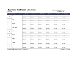 Restaurant Bathroom Cleaning Chart Www Bedowntowndaytona Com