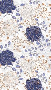 A medley of flowers and leaves are outlined and delicately shaded in blue against a bright white backdrop. Blue White Floral Gold Iphone Wallpaper Blue Wallpaper Iphone Gold Wallpaper Iphone Floral Wallpaper