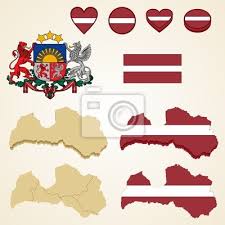 A bandeira de lituania (en lituano: Letonia Mapa Pacote Do Vetor 3d Da Letonia E Da Bandeira Fotomural Fotomurais Confederacao Letao Brasao Myloview Com Br