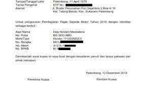 Materai rp6 ribu atau saat ini rp9 ribu; Contoh Surat Kuasa Perpanjang Stnk Nusagates
