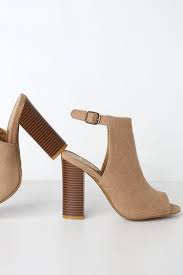 Liliana women fashionable peep open toe cutout chunky heel bootie. Pin On Tacones