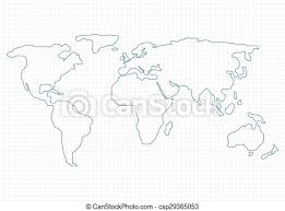 Carte de france dessin facile. Planisphere Carte Simple Graphique Illustration Papier Vecteur Mondiale Canstock