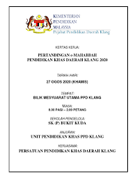 Menjadikan pejabat agama islam daerah kuala selangor terbaik dan diredhai allah. Ppd Klang 2020