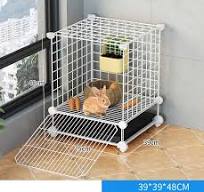 Jaulas para Mascotas pequeñas, jaulas para Conejos con eliminación  automática de estiércol, cabaña para hámster, Chinchilla y Conejo para Uso  ...