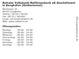 Prokurist, marktbereichsleiter mb west und geschäftsstellenleiter gangkofen. á… Offnungszeiten Rottaler Volksbank Raiffeisenbank Eg Geschaftsstelle Gangkofen Geldautomat Marktplatz 30 In Gangkofen