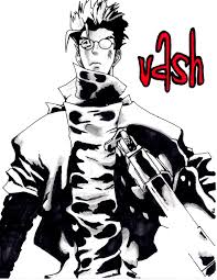 Vash The Stampede An Original Piece By The Rolomite Trigun Cartoon Poster