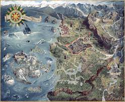 Kunstwerk The Witcher 3 World Map The Witcher 3 Cd Projekt Red Cook And Becker