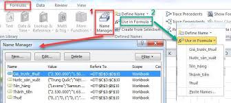 Cach đặt Ten Cho O Hoặc Vung Dữ Liệu Trong Excel Define Name