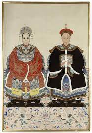 Where can i find an antique chinese scroll? A Chinese Ancestor Portrait 19th Century Chinese Folk Art Chinese Drawings China Art