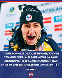 🇫🇷 Les premiers mots d'Eric Perrot après sa victoire sur la poursuite  d'Hochfilzen 🤩 Un grand champion en devenir 🥇 📸 IBU