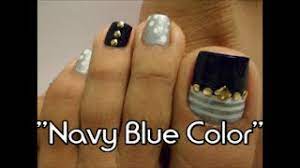 El color azul para uñas no refleja ninguna connotación negativa. Azul Marino Decoracion Otono E Invierno Para Las Unas De Los Pies Navy Blue Coloer Toe Nail Art Youtube