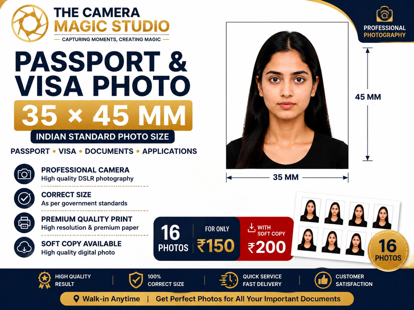 Passport & Visa Photo – 35×45 MM product image