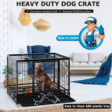 2061 highway 75 blountville, tn 37617. Buy Large Dog Crate Dog Cage Dog Kennel Heavy Duty 48 42 36 Inches Pet Playpen For Training Indoor Outdoor With Plastic Tray Double Doors Locks Design Online In Indonesia B08149fkns
