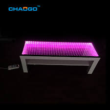 Modern rgb led light coffee tea table solid with 1 storage drawers high gloss black furniture living room. Tempered Glass Bar Table Light Up Illuminated Mirror Infinity Led 3d Coffee Table Buy Led 3d Coffee Table Glass Table Infinity Table Product On Alibaba Com