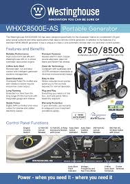 Allows 2 wire remote starting of the kubota gl, kj and sq model generators via a custom built auto start control module. Westinghouse 8500e Generator 10 6kva Two Wire Auto Start New