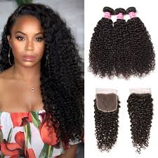 Xbl hair 9a grade hair can be dyed, curled, last more than 1 years under good care. Kriyya Brazilian Curly Hair Weave 3 Bundles Deals With Closure 4x4 Inch Natural Color Kriyya Com