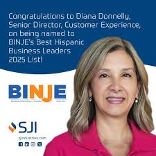 As we continue to honor National Hispanic Heritage Month, SJI is proud to  share that Diana Donnelly, Senior Director, Customer Experience, has been  named to BINJE's Best Hispanic Business Leaders…