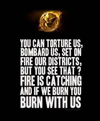 This Is My Favorite Quote Not Only Does It Mean Seeking Revenge On The Capitol But It Means Something In Hunger Games Quotes Hunger Games Hunger Games Fandom