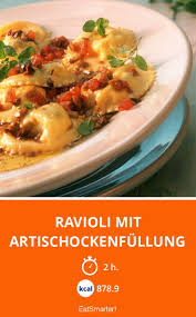 Ravioli Mit Artischockenfullung Rezept Ravioli Artischocken Lebensmittel Essen