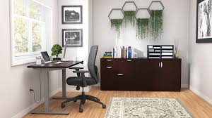 Offices To Go Otg Laminate Height Adjustable Office Desk With Mixed Storage Unit Storage Cabinet And Ergo Office Chair Otg11686b