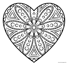 Click the download button to view the full image of simple heart. Heart Mandala Circle Coloring Pages Printable