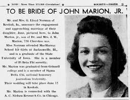 Marion, John Jr. marriage