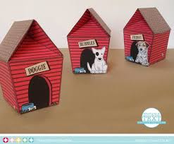 Dog House Box Party Favor Box Gift Box Or Gift Card Holder Instant Download Printable Pdf Kit In 2021 Girls Valentines Boxes Puppy Valentines Valentine Box