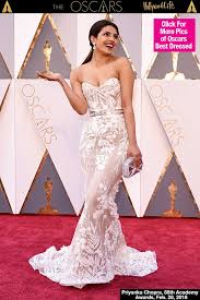 Priyanka Chopra Slays In Sheer White Gown At The Oscars Red Carpet Gowns Oscar Gowns Dresses