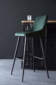 Tall Casino Velvet Bar Chair Rich Green From Rockett St George Breakfast Bar Stools Bar Stools Bar Chairs
