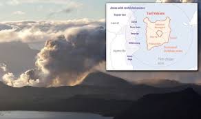 The fiery mountain erupted on january 12 and january 12 (image: Taal Volcano Update 77 Earthquakes Hit Philippines Volcano Will Taal Volcano Erupt Science News Express Co Uk