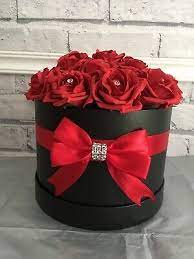 Our hat box flower collection combines both elegance and beauty. Beautiful Red Foam Rose Hat Box Ebay Foam Roses Foam Flowers Diy Roses