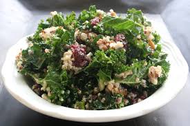 Kale Quinoa Salad With Dried Cranberries Walnuts And Feta Kale Quinoa Salad Dried Cranberries Kale
