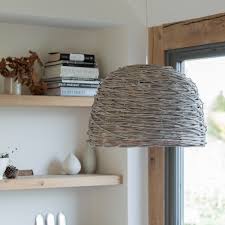 Led bulb or edison bulb. Rattan Ceiling Light Woven Wicker Pendant Light Motta Living