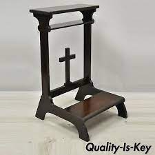 Maybe you would like to learn more about one of these? Vintage Solid Carved Wood Prayer Bench Kneeling Kneeler With Carved Cross Ebay