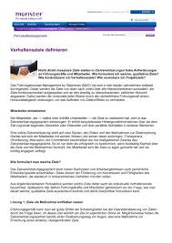 Muster einer zielvereinbarung zum persönlichen budget. Verhaltensziele Definieren