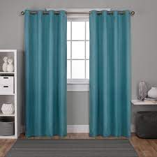 Exclusive Home Oxford Textured Sateen Thermal Window Curtain Panel Pair Teal In 2021 Panel Curtains Curtains Mattress Furniture
